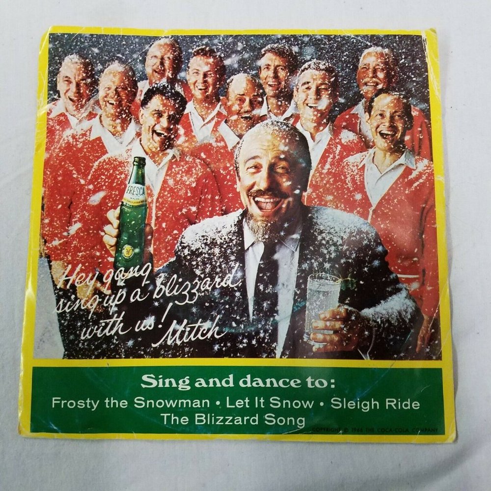 Vintage 1966 Coca Cola Coke Fresca Promo Vinyl 45 Record Christmas Let it snow